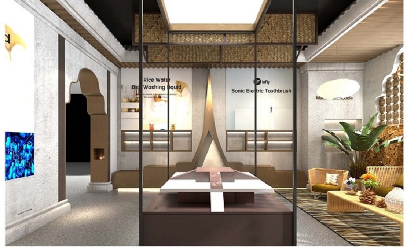 中國東盟特色商品匯聚中心印尼館、泰國館、緬甸館、菲律賓館、柬埔寨館